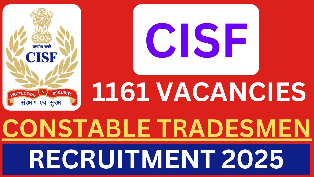 CISF Constable Tradesmen Recruitment